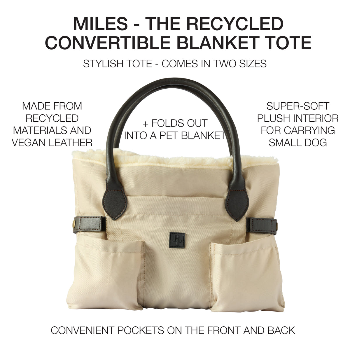 MILES - THE RECYCLED CONVERTIBLE BLANKET TOTE