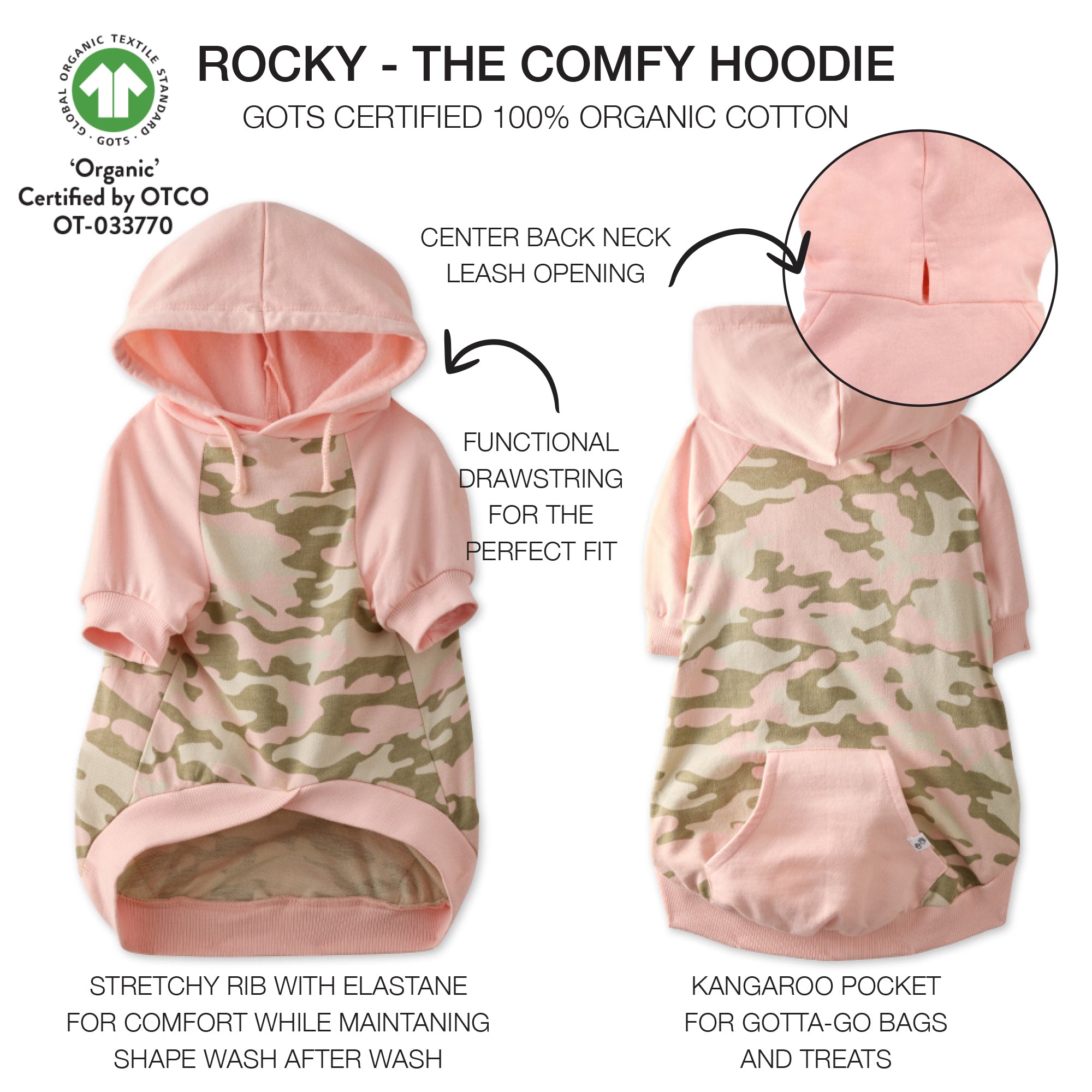 ROCKY - THE COMFY HOODIE, Camo Pink