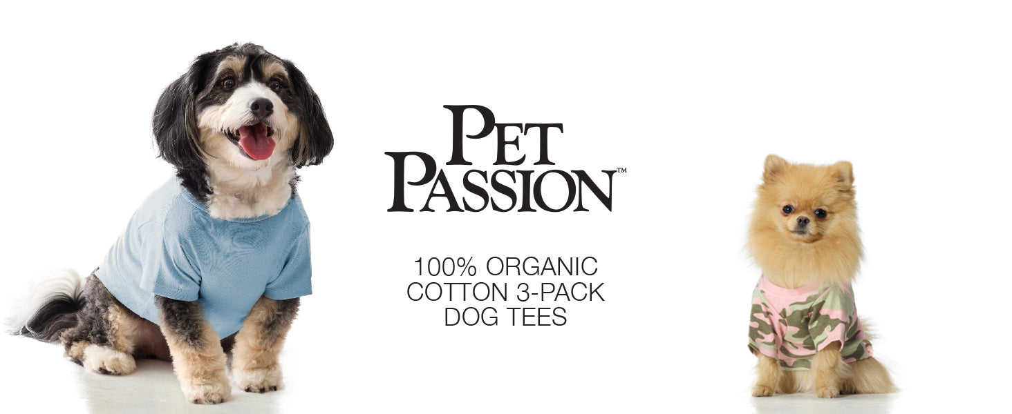 Load video: Crafted from GOTS certified 100% Organic Cotton, this 3-pack of Tees is the perfect everyday wardrobe essential for your dog or puppy.