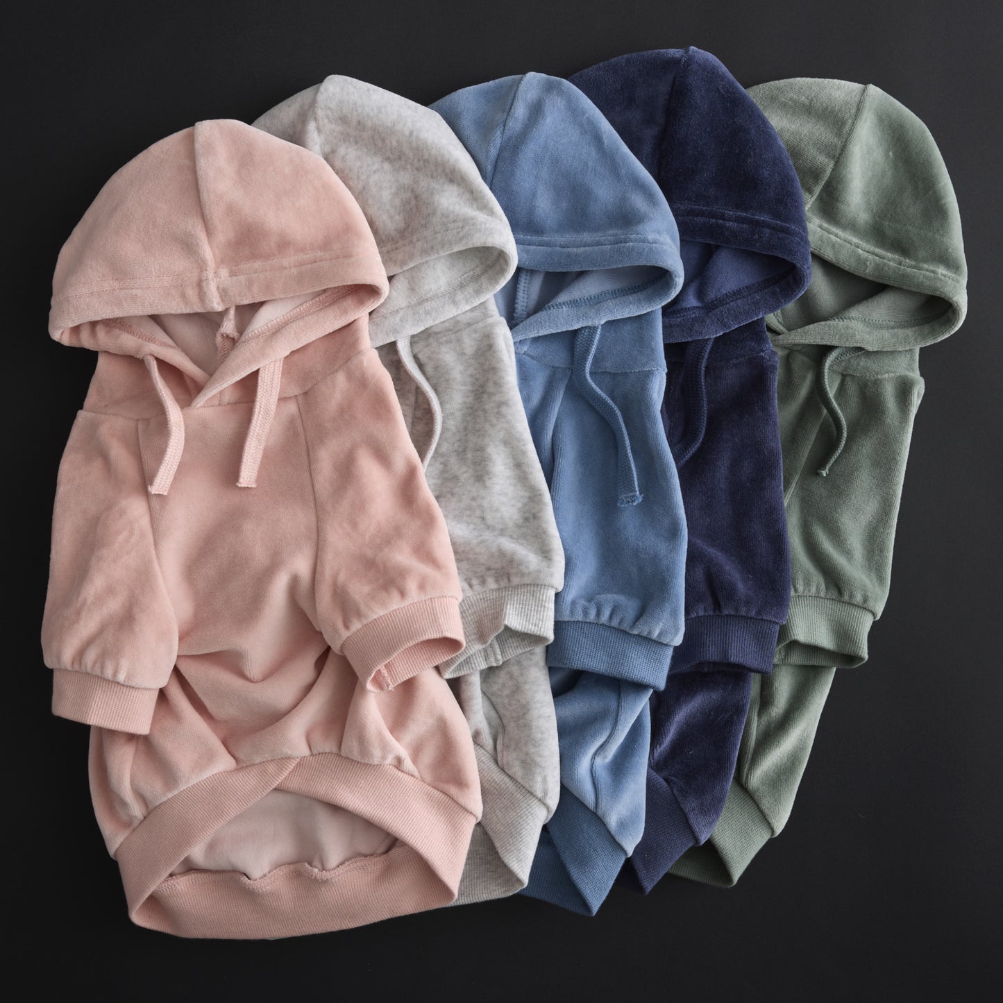 COOPER - THE COZY VELOUR HOODIE, ALL COLORS LAYDOWN
